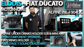 Elddis Motorhome FIAT Ducato gets NEW Audio & Tech Enhancements! Alpine iNE-F9O4DC, Sub & Amp + More