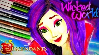 Disney DESCENDANTS WICKED WORLD MAL. Easy and Fast Drawing