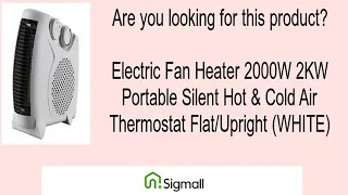 2000W Upright Silent Electric Fan Heater Hot Thermostat with Indicator