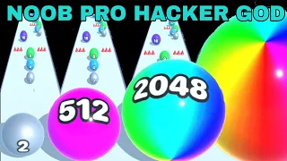 Ball Run - Merge 2048 in NOOB VS PRO VS HACKER VS GOD