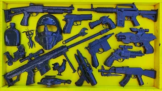 Cleans Nerf Sniper gun, Ak47, Shotgun, Glock Pistol, M16, Cowboy gun, Light Gun, Helikopter, Mask