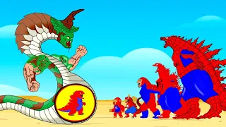 Rescue SPIDER GODZILLA & KONG Vs Evolution Of HULK - GIANT PYTHON : Who Will Win?| Godzilla Cartoon