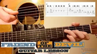 Friend of the Devil - Beginner Guitar Lesson with TAB