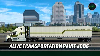 ALIVE TRANSPORTATION PAINT JOBS PACK - ОБЗОР МОДА ДЛЯ ATS 1.44