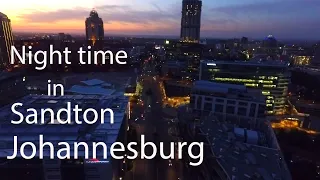 Night Time in Sandton  |  Johannesburg by drone