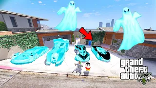 Franklin Collecting SECRET GHOST CARS in GTA 5 | SHINCHAN and CHOP | GTA 5 !