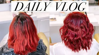 Daily vlog | Transformare la salon: vopsit si laminare gene + plimbare, targ si o cafenea de weekend