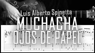 Muchacha ojos de papel (Spinetta) - Fingerstyle guitar -  Arreglo solista con partitura y tablatura