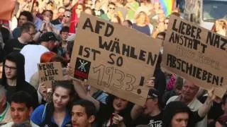 AfD und Gegendemonstrationen in Paderborn mit Björn Höcke