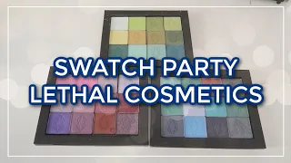 LETHAL COSMETICS SWATCH PARTY // Swatching all my lethal single eyeshadow