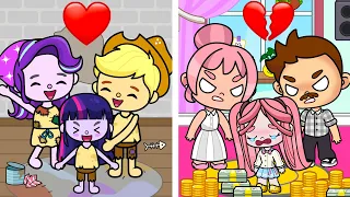 Poor Toca Family But Happy And Rich Avatar Family But Sad | Toca Life World | Toca Boca