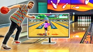 Playing Switch Bowling at a Bowling Alley