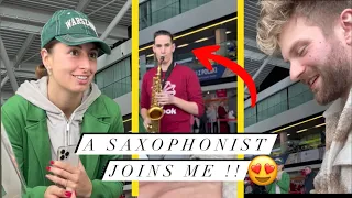 I met a SAXOPHONIST at the AIRPORT !! 😱🎷 (Full Version)