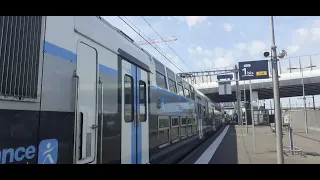 Rer C Départ d'un Z20900 en UM avec une Z20500 en gare de Les Ardoines