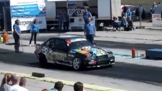 BMW e36 drag with drift car