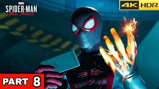 CORPORATE ESPIONAGE | Ultra Graphics Gameplay [4k 60FPS HDR] | Part 8 | SPIDER-MAN MILES MORALES