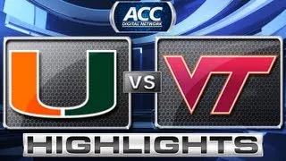 Miami vs Virginia Tech Basketball Highlights - 2013