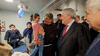 Gaza children arrive in La Spezia