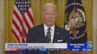 Biden announces sanctions against Russian oligarchs, banks after Russia's troops move into Ukraine