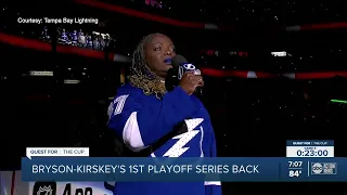 Longtime Lightning national anthem singer celebrate first playoff series return