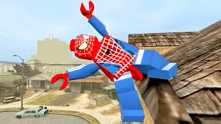 Lego Spider-Man Ragdolls Jumps & Falls (GMOD) Episode 356