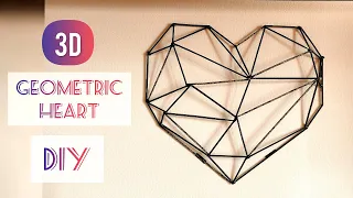 3D Geometric Heart / Modern Wall Heart / DIY / Step By Step