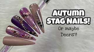 Autumn Stag Nail Art | Ugly Duckling | Nail Sugar | Crystal Parade