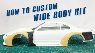 How to Custom make Wide Body / Fender Flares 1/24 scale model car. Tamiya, Fujimi, Aoshima, Hasegawa