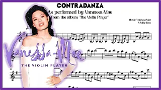 Vanessa-Mae: "Contradanza". Violin Sheet Music/Partitura. 🎻🎶