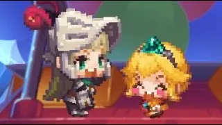 Knight and Princess dancing to the Bingo Music for 3 and a half minutes because its adorable