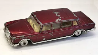 Corgi restoration Mercedes Benz 600 Pullman No. 247. Toy, molded model.