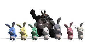 [MMD] rare footage of Rabbids dancing in Rayman Raving Rabbids