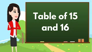 | Learn Multiplication Tables | Table of 15 & 16 | Easy Math with Niketa