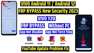 Vivo Y20 Frp Bypass | Reset Google Account | Android 11 | Android 12 (Without Pc)