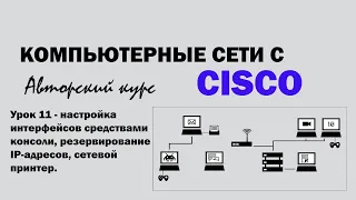 Компьютерные сети с CISCO - УРОК 11  - настройка интерфейсов средствами консоли, сетевой принтер.