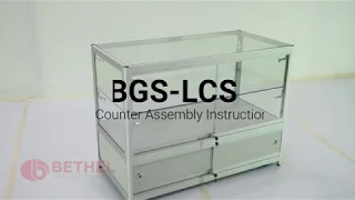 Glass Display Counter with Storage Assembly