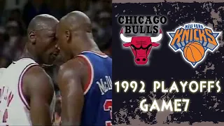 1992 PLAYOFFS BULLS VS KNICKS GAME7 | NBa Full Game