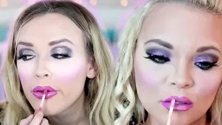 I Tried Following a Trisha Paytas STRIPPER Makeup Tutorial! OMG.