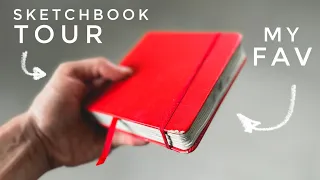 Sketchbook Tour ~ A Flip Through of My Favourite Non-Watercolor Sketchbook with Watercolor Artwork😉