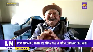 Hombre tiene 123 años y es el más longevo del Perú