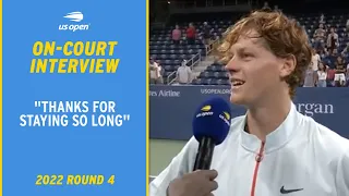 Jannik Sinner On-Court Interview | 2022 US Open Round 4