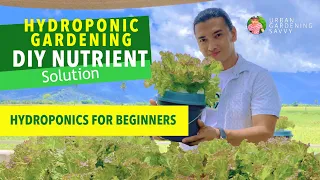 Hydroponic Gardening | DIY NUTRIENT SOLUTION | Hydroponics for Beginners | LETTUCE