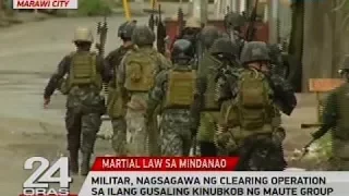 Militar, nagsagawa ng clearing operation sa ilang gusaling kinubkob ng Maute group