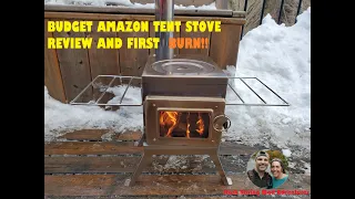 Budget Amazon Hot Tent Stove Review and First Burn!