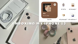 iphone 13 unboxing; aesthetic, iOS layout, apple, designing, widgets 🤳