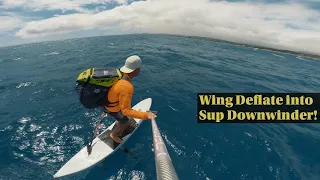 Using a Wing to go up the coast then Deflating to do a Sup Downwinder Run | Code Foils 860R