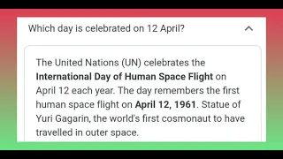 Special About 12 April in history.