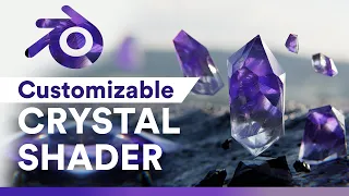 Blender Crystal-Shader-Material (FREE MATERIAL) , COMPLETELY Customizable