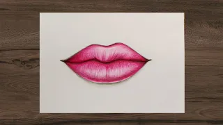 How to Draw realistic Lips by colored pencils | step by step tutorials for beginners | Tutorial