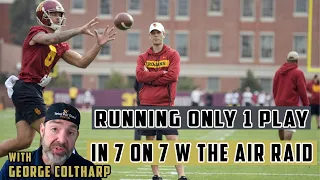 Running 4-Verticals every snap in a 7 on 7 with the Air Raid Offense